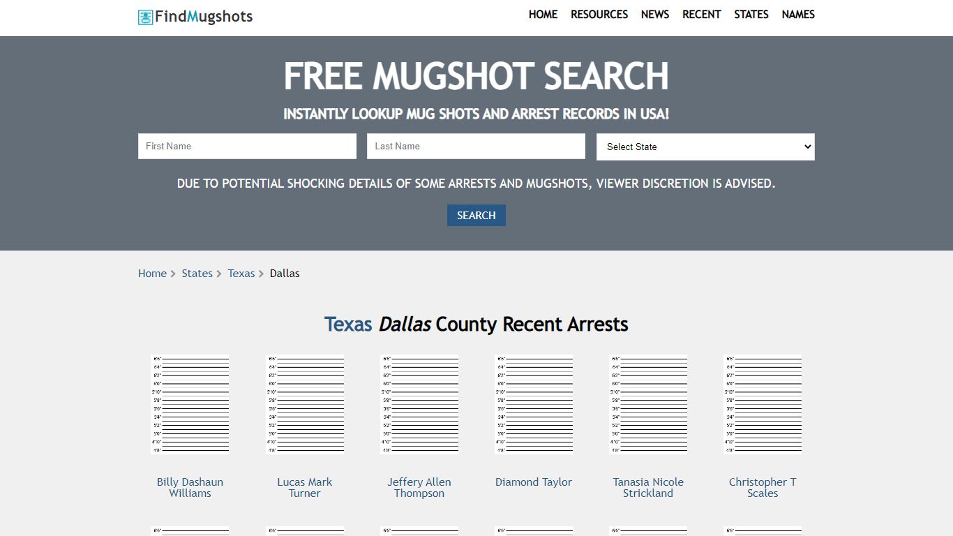 Find Dallas Texas Mugshots - Find Mugshots